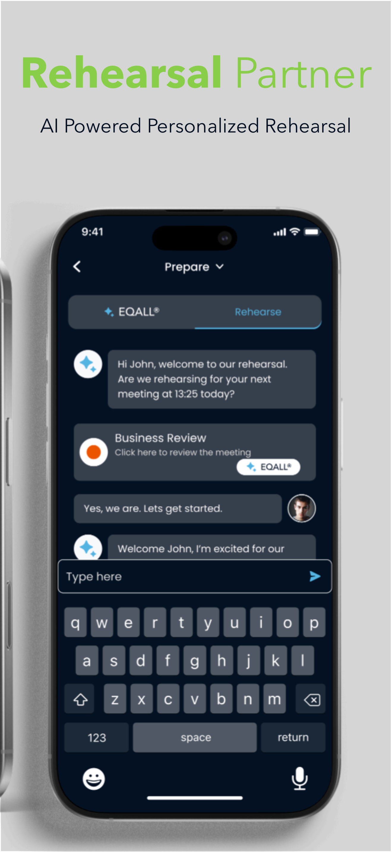 Rehearse with AI partner